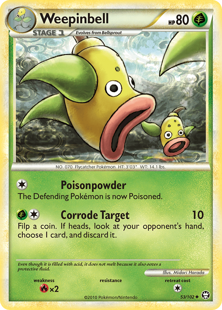 Weepinbell (53/102) [HeartGold & SoulSilver: Triumphant] Pokemon Single Pokémon  | Multizone: Comics And Games