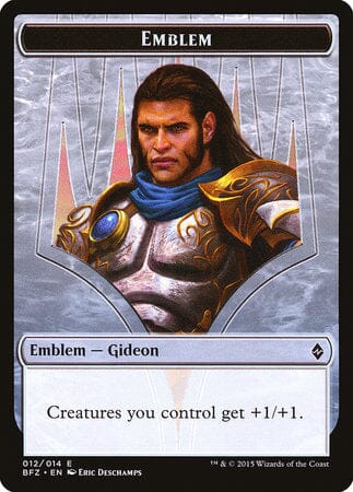 Emblem - Gideon, Ally of Zendikar [Battle for Zendikar Tokens] MTG Single Magic: The Gathering  | Multizone: Comics And Games
