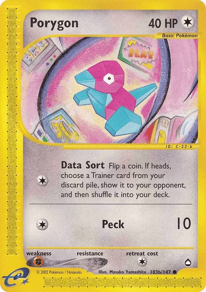 Porygon (103b/147) [Aquapolis] Pokemon Single Pokémon  | Multizone: Comics And Games