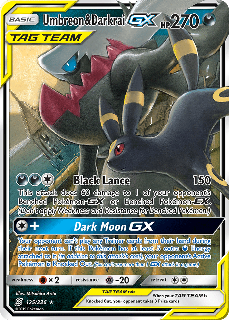 Umbreon & Darkrai GX (125/236) [Sun & Moon: Unified Minds] Pokemon Single Pokémon  | Multizone: Comics And Games
