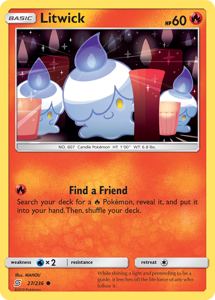 Litwick (27/236) [Sun & Moon: Unified Minds] Pokemon Single Pokémon  | Multizone: Comics And Games