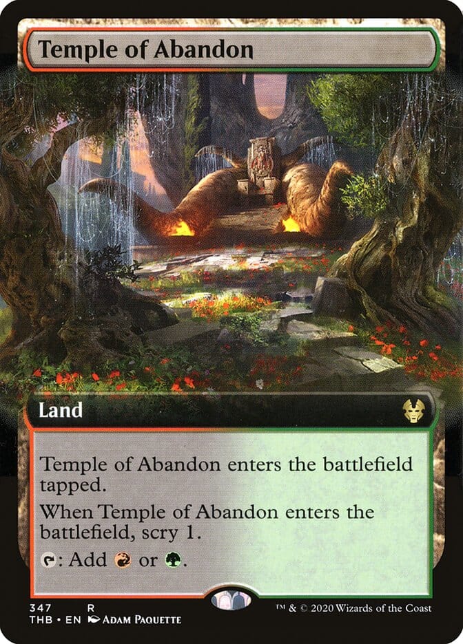 Temple of Abandon (Extended Art) [Theros Beyond Death] MTG Single Magic: The Gathering  | Multizone: Comics And Games