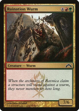 Ruination Wurm [Gatecrash] MTG Single Magic: The Gathering  | Multizone: Comics And Games