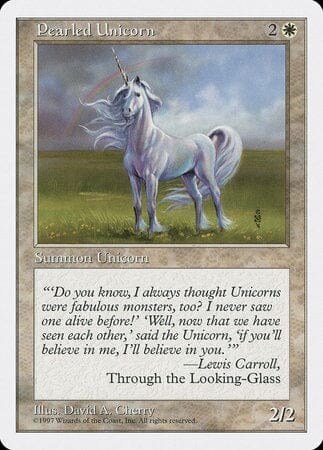 Pearled Unicorn [Fifth Edition] MTG Single Magic: The Gathering  | Multizone: Comics And Games