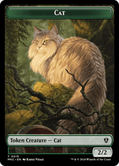 Drake // Cat Double-Sided Token [Murders at Karlov Manor Commander Tokens] MTG Single Magic: The Gathering  | Multizone: Comics And Games