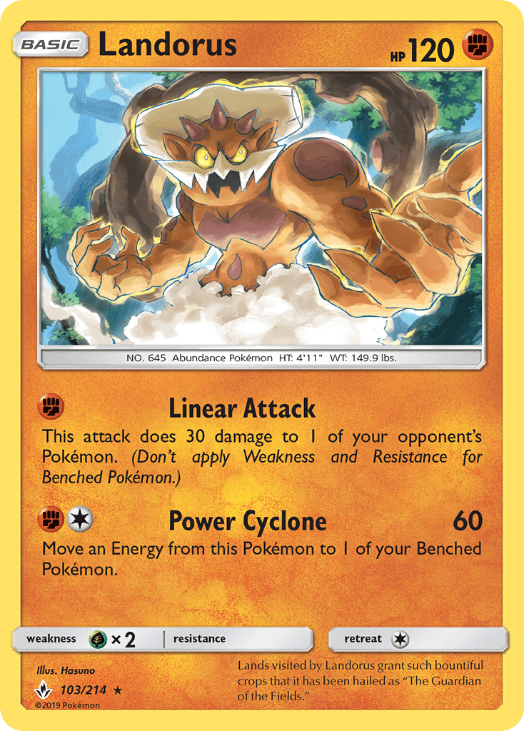 Landorus (103/214) [Sun & Moon: Unbroken Bonds] Pokemon Single Pokémon  | Multizone: Comics And Games