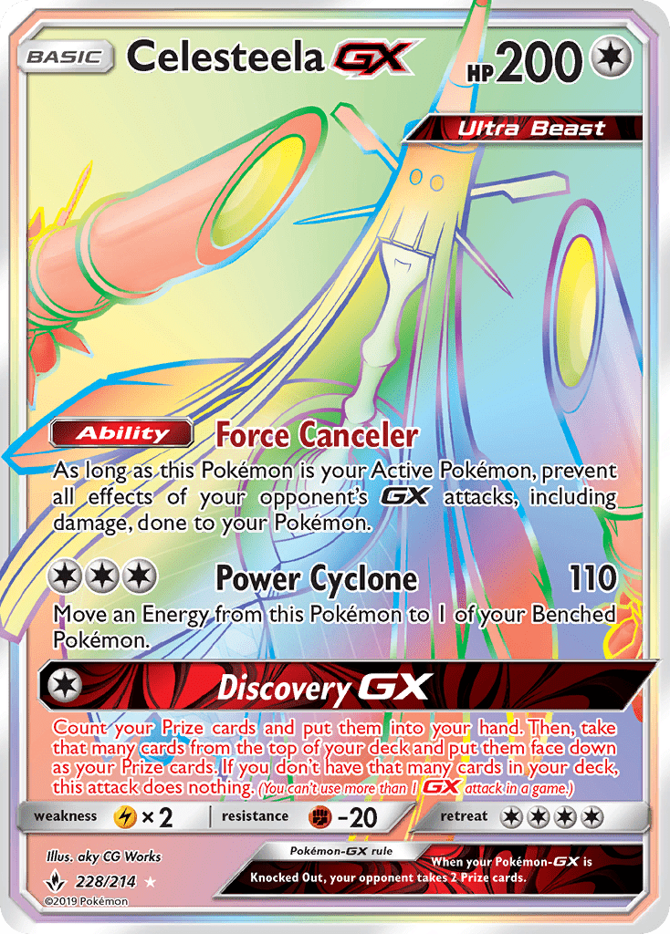 Celesteela GX (228/214) [Sun & Moon: Unbroken Bonds] Pokemon Single Pokémon  | Multizone: Comics And Games