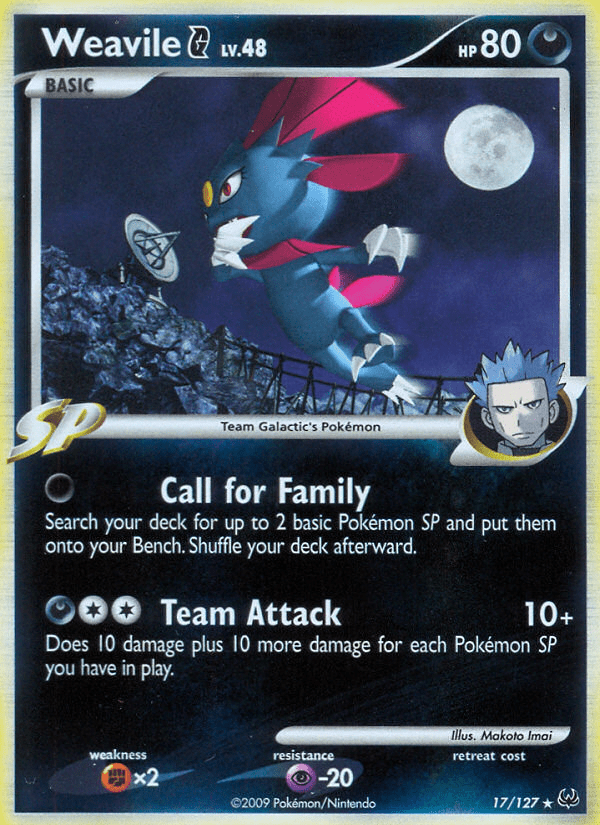 Weavile G (17/127) [Platinum: Base Set] Pokemon Single Pokémon  | Multizone: Comics And Games