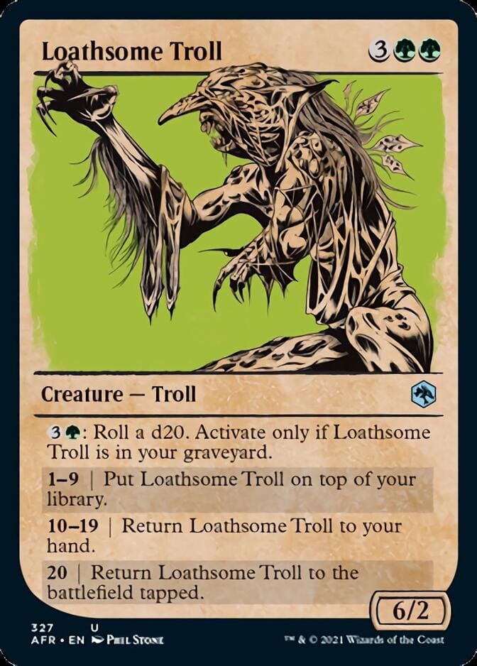 Loathsome Troll (Showcase) [Dungeons & Dragons: Adventures in the Forgotten Realms] MTG Single Magic: The Gathering  | Multizone: Comics And Games