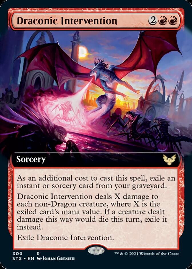 Draconic Intervention (Extended) [Strixhaven: School of Mages] MTG Single Magic: The Gathering  | Multizone: Comics And Games
