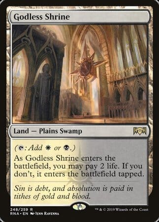 Godless Shrine [Ravnica Allegiance] MTG Single Magic: The Gathering  | Multizone: Comics And Games