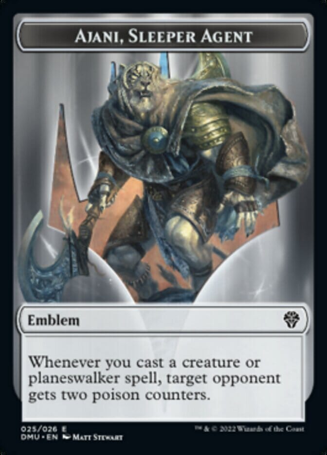 Soldier // Ajani, Sleeper Agent Emblem Double-sided Token [Dominaria United Tokens] MTG Single Magic: The Gathering  | Multizone: Comics And Games