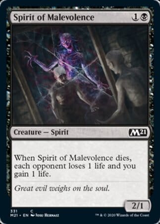 Spirit of Malevolence [Core Set 2021] MTG Single Magic: The Gathering  | Multizone: Comics And Games