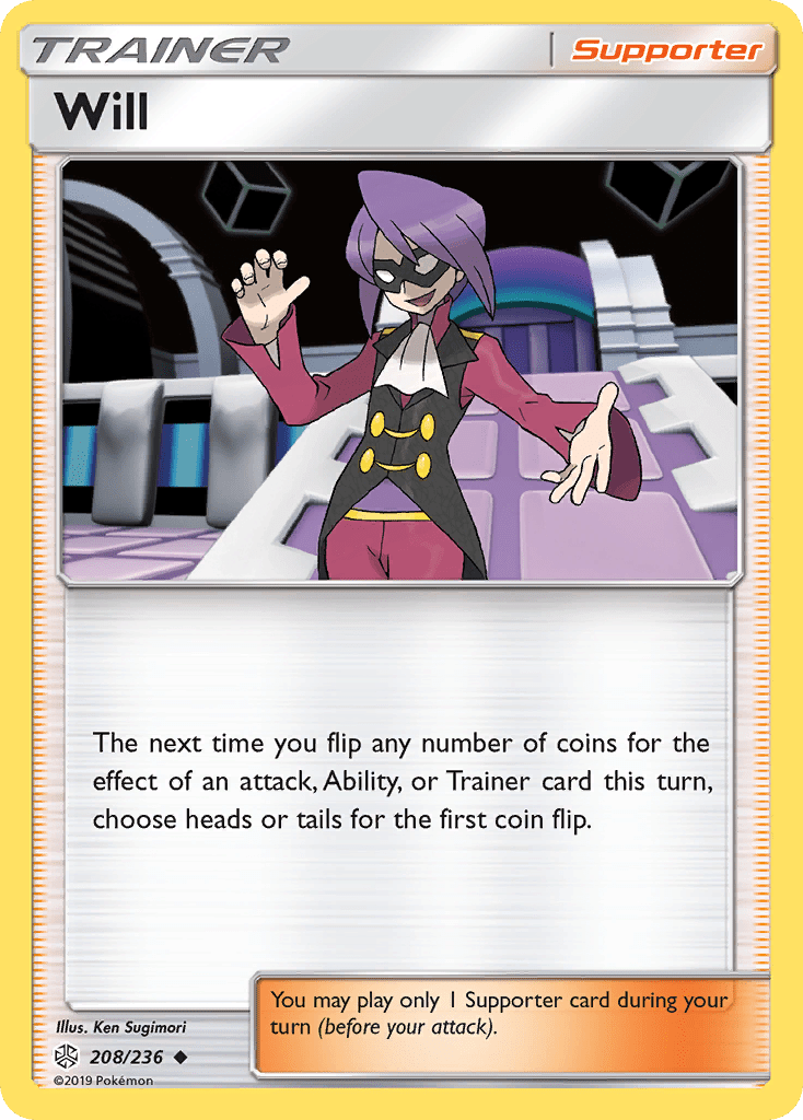 Will (208/236) [Sun & Moon: Cosmic Eclipse] Pokemon Single Pokémon  | Multizone: Comics And Games