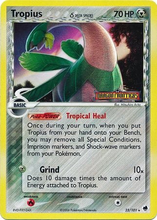 Tropius (23/101) (Delta Species) (Stamped) [EX: Dragon Frontiers] Pokemon Single Pokémon  | Multizone: Comics And Games