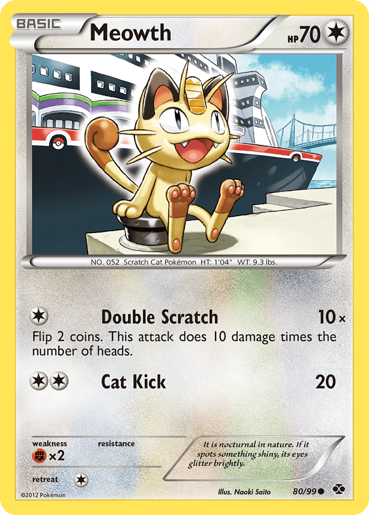Meowth (80/99) [Black & White: Next Destinies] Pokemon Single Pokémon  | Multizone: Comics And Games