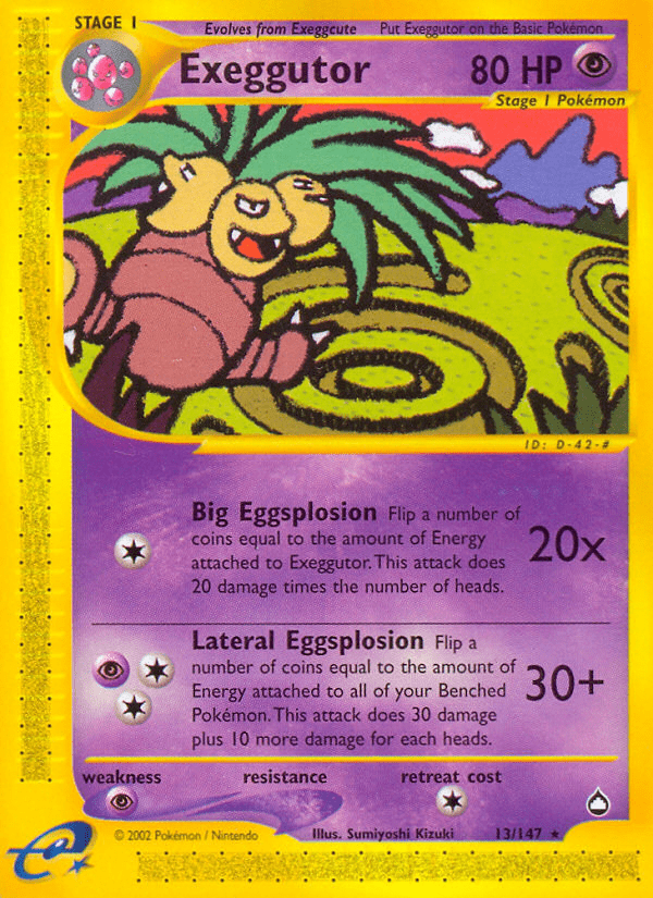 Exeggutor (13/147) [Aquapolis] Pokemon Single Pokémon  | Multizone: Comics And Games