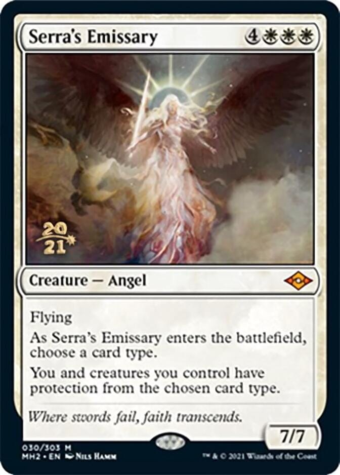 Serra's Emissary [Modern Horizons 2 Prerelease Promos] MTG Single Magic: The Gathering  | Multizone: Comics And Games