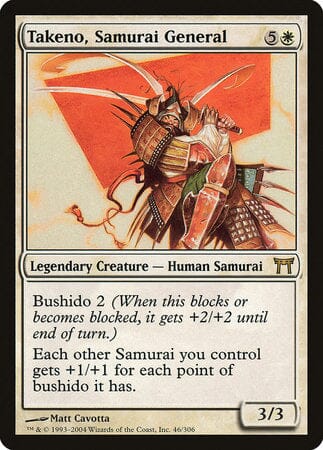 Takeno, Samurai General [Champions of Kamigawa] MTG Single Magic: The Gathering  | Multizone: Comics And Games