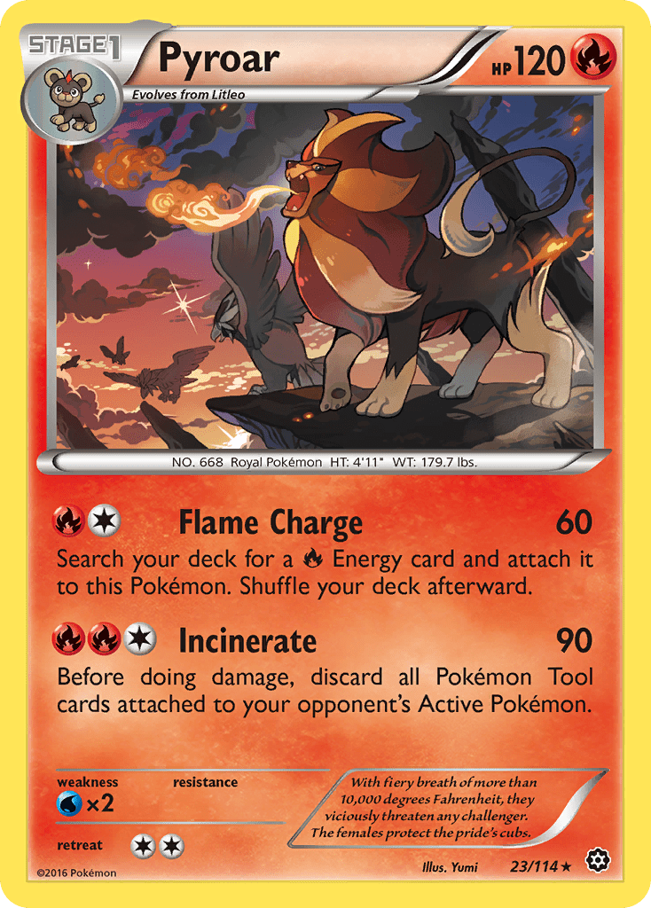 Pyroar (23/114) [XY: Steam Siege] Pokemon Single Pokémon  | Multizone: Comics And Games