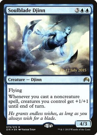 Soulblade Djinn [Magic Origins Promos] MTG Single Magic: The Gathering  | Multizone: Comics And Games