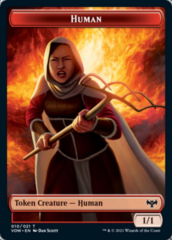 Human Token (010) [Innistrad: Crimson Vow Tokens] MTG Single Magic: The Gathering  | Multizone: Comics And Games