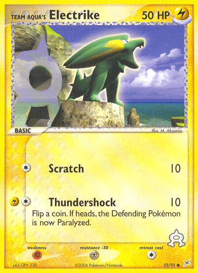 Team Aqua's Electrike (52/95) [EX: Team Magma vs Team Aqua] Pokemon Single Pokémon  | Multizone: Comics And Games