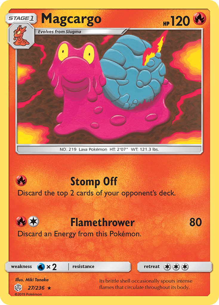 Magcargo (27/236) [Sun & Moon: Cosmic Eclipse] Pokemon Single Pokémon  | Multizone: Comics And Games