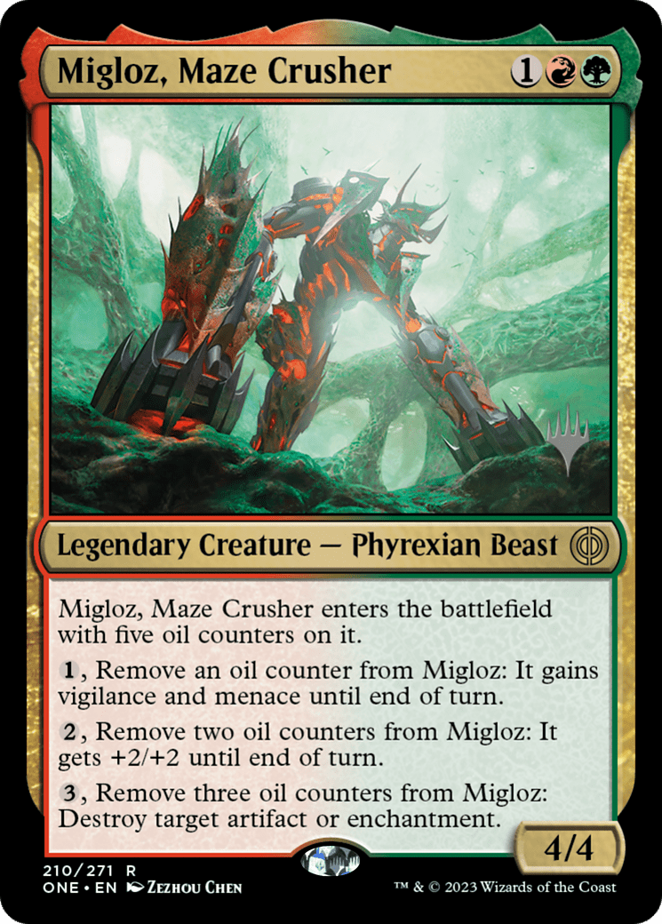 Migloz, Maze Crusher (Promo Pack) [Phyrexia: All Will Be One Promos] | Multizone: Comics And Games