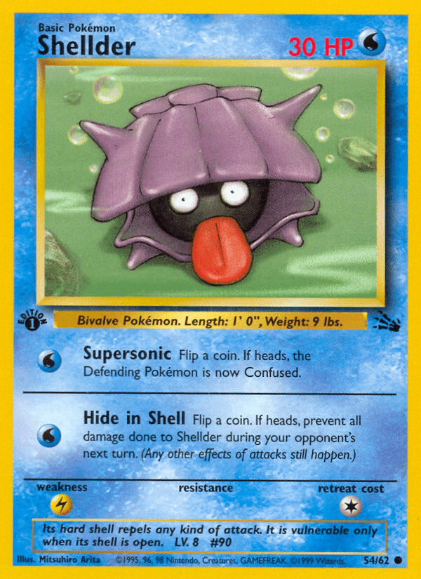 Shellder (54/62) [Fossil 1st Edition] Pokemon Single Pokémon  | Multizone: Comics And Games
