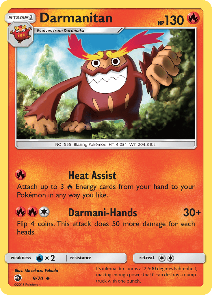 Darmanitan (9/70) [Sun & Moon: Dragon Majesty] Pokemon Single Pokémon  | Multizone: Comics And Games