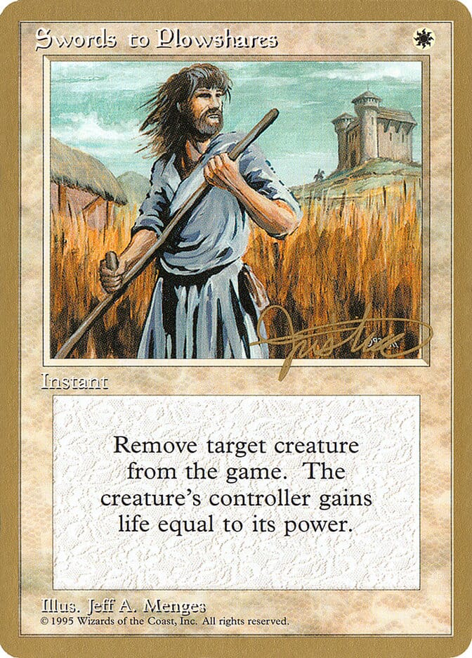 Swords to Plowshares (Mark Justice) [Pro Tour Collector Set] MTG Single Magic: The Gathering  | Multizone: Comics And Games