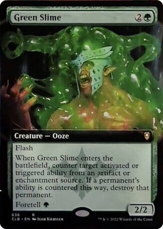 Green Slime (Extended Art) [Commander Legends: Battle for Baldur's Gate] MTG Single Magic: The Gathering  | Multizone: Comics And Games