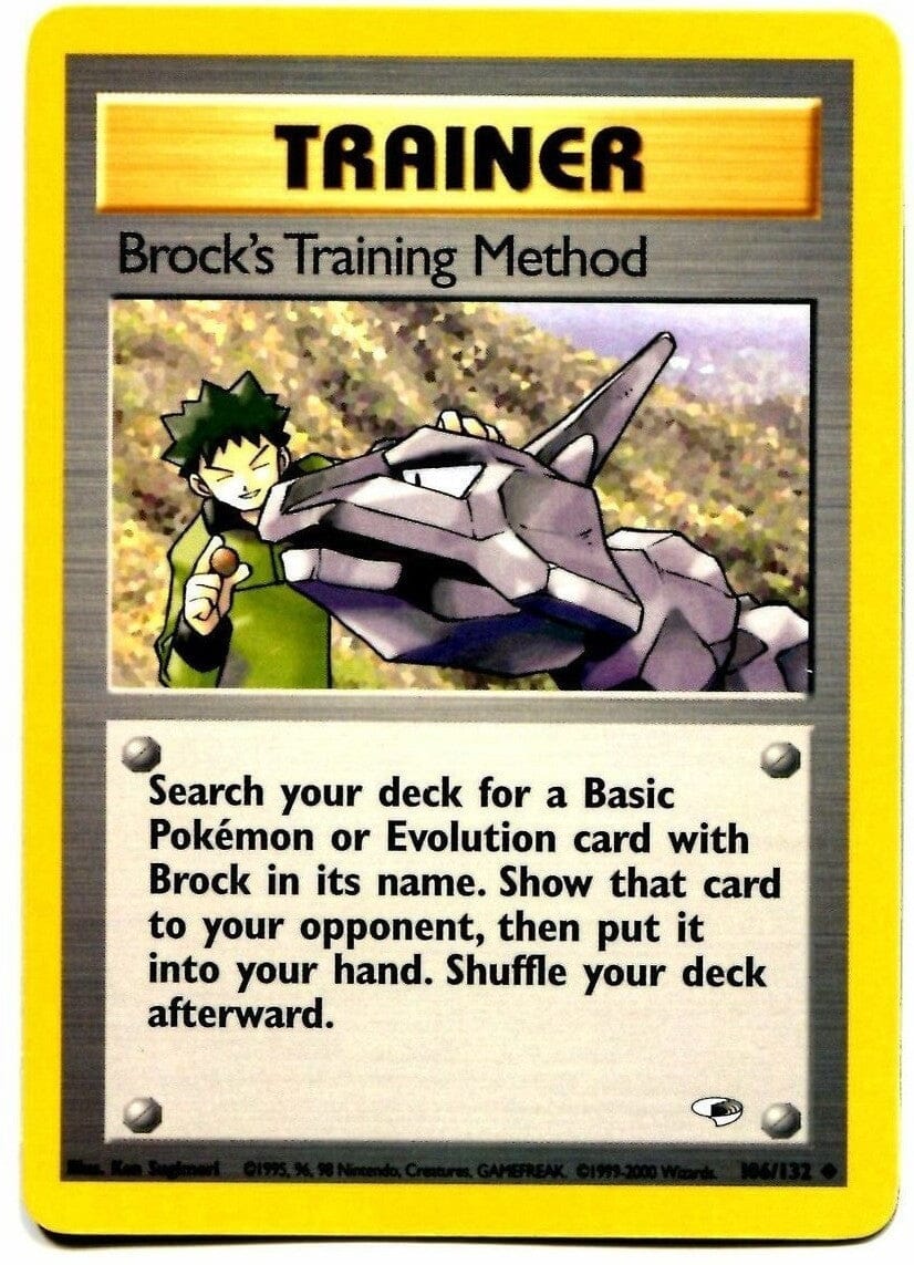 Brock's Training Method (106/132) [Gym Heroes Unlimited] Pokemon Single Pokémon  | Multizone: Comics And Games