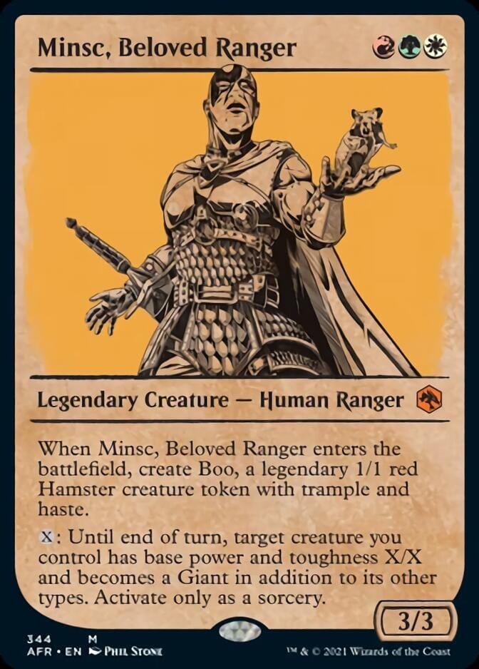 Minsc, Beloved Ranger (Showcase) [Dungeons & Dragons: Adventures in the Forgotten Realms] MTG Single Magic: The Gathering  | Multizone: Comics And Games