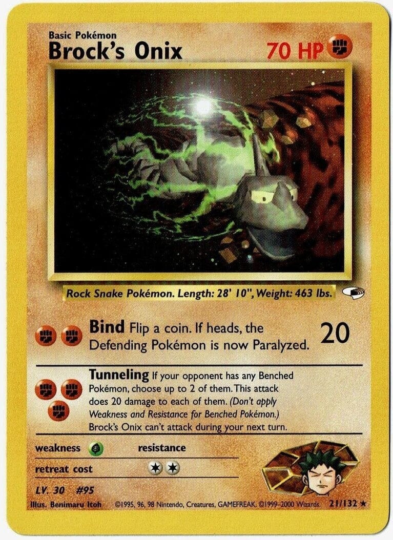 Brock's Onix (21/132) [Gym Heroes Unlimited] Pokemon Single Pokémon  | Multizone: Comics And Games