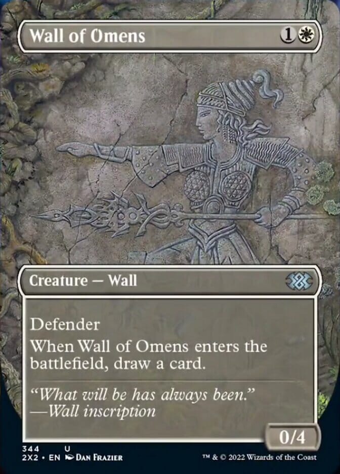 Wall of Omens (Borderless Alternate Art) [Double Masters 2022] | Multizone: Comics And Games