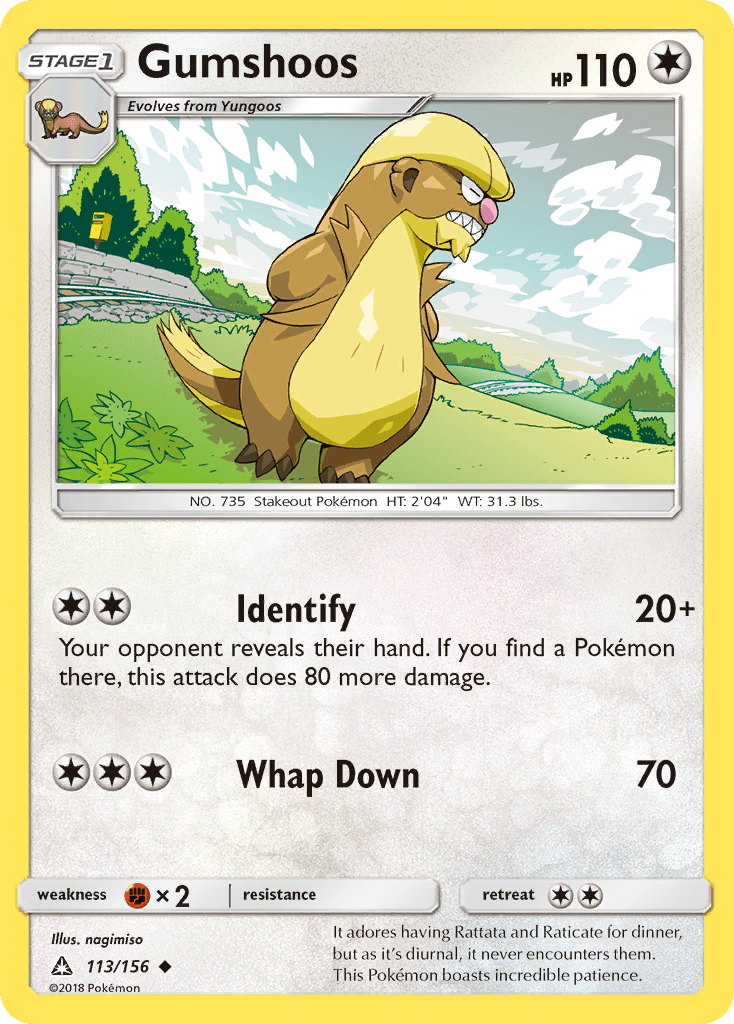 Gumshoos (113/156) [Sun & Moon: Ultra Prism] Pokemon Single Pokémon  | Multizone: Comics And Games