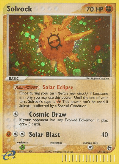 Solrock (13/100) [EX: Sandstorm] Pokemon Single Pokémon  | Multizone: Comics And Games