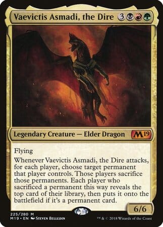 Vaevictis Asmadi, The Dire [Core Set 2019] MTG Single Magic: The Gathering  | Multizone: Comics And Games