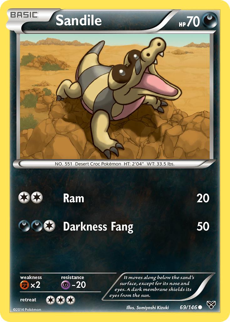 Sandile (69/146) [XY: Base Set] Pokemon Single Pokémon  | Multizone: Comics And Games