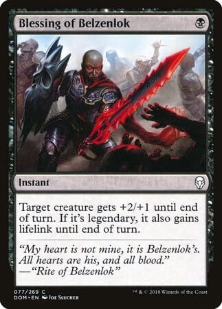 Blessing of Belzenlok [Dominaria] MTG Single Magic: The Gathering  | Multizone: Comics And Games
