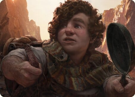 Sam, Loyal Attendant Art Card [The Lord of the Rings: Tales of Middle-earth Art Series] MTG Single Magic: The Gathering  | Multizone: Comics And Games