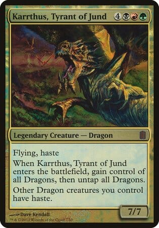 Karrthus, Tyrant of Jund (Commander's Arsenal) [Commander's Arsenal Oversized] MTG Single Magic: The Gathering  | Multizone: Comics And Games