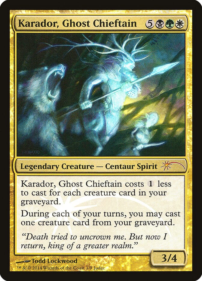 Karador, Ghost Chieftain [Judge Gift Cards 2014] MTG Single Magic: The Gathering  | Multizone: Comics And Games