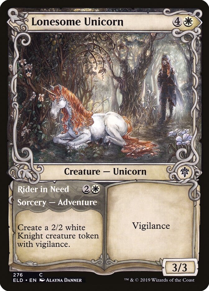 Lonesome Unicorn // Rider in Need (Showcase) [Throne of Eldraine] MTG Single Magic: The Gathering  | Multizone: Comics And Games