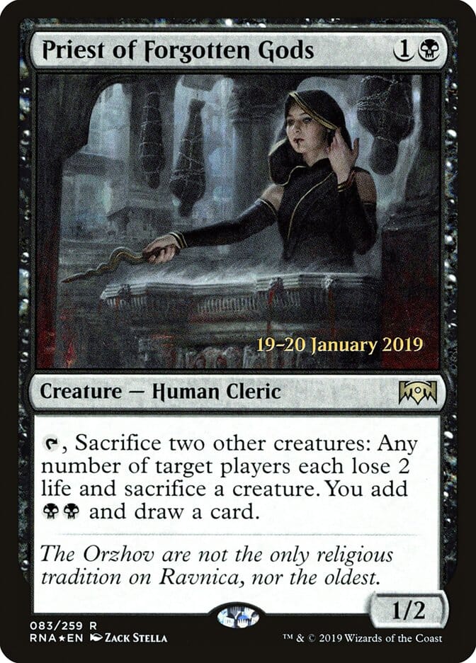 Priest of Forgotten Gods [Ravnica Allegiance Prerelease Promos] MTG Single Magic: The Gathering  | Multizone: Comics And Games