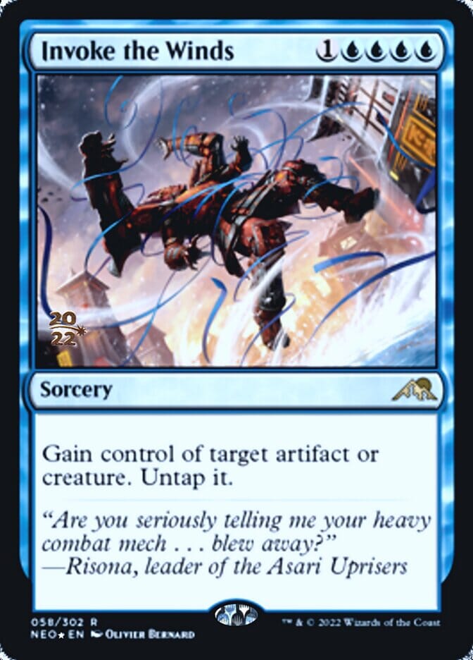 Invoke the Winds [Kamigawa: Neon Dynasty Prerelease Promos] MTG Single Magic: The Gathering  | Multizone: Comics And Games