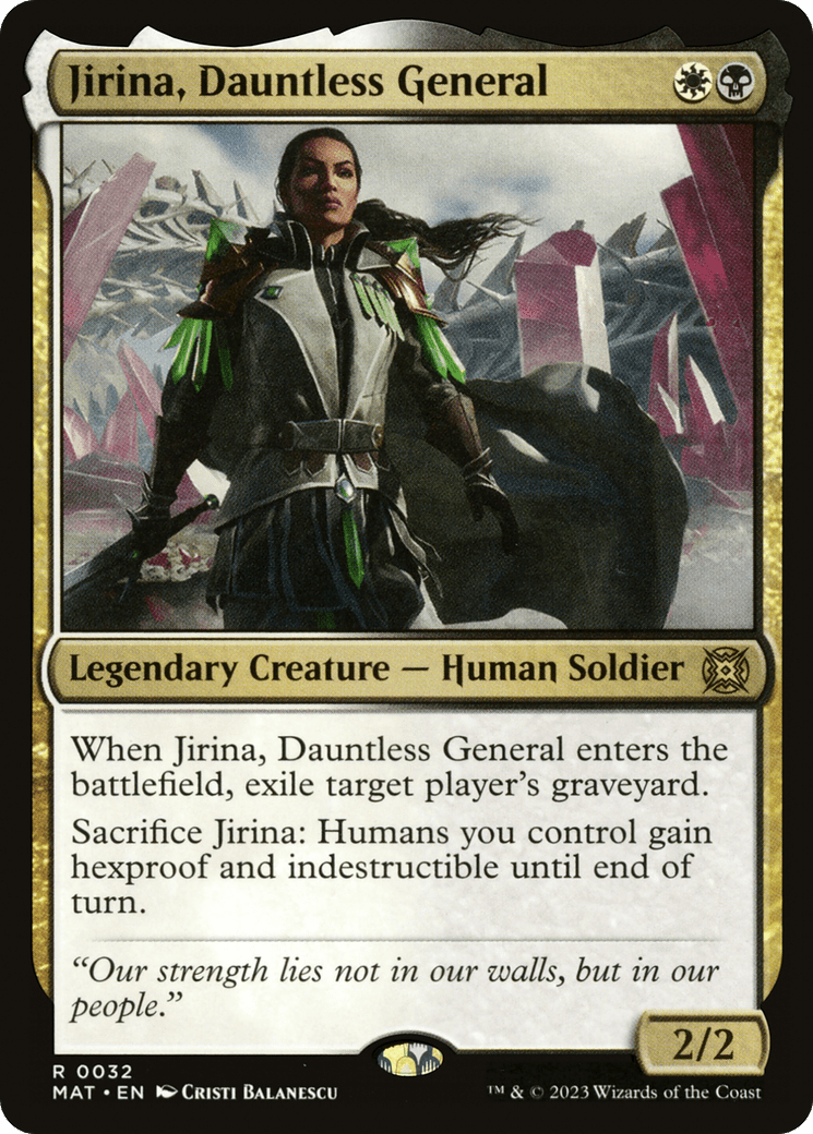 Jirina, Dauntless General [March of the Machine: The Aftermath] MTG Single Magic: The Gathering  | Multizone: Comics And Games