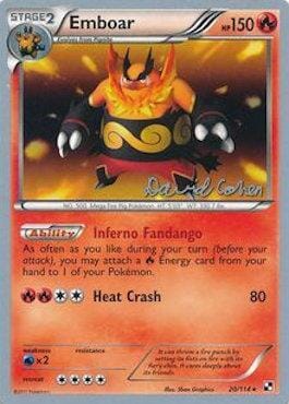 Emboar (20/114) (Twinboar - David Cohen) [World Championships 2011] Pokemon Single Pokémon  | Multizone: Comics And Games